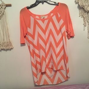 🤩Chevron Daytrip High Lo blouse